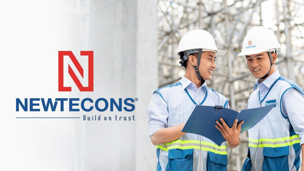 Đơn vị xây dựng Newtecons đảm bảo tiến độ thi công.