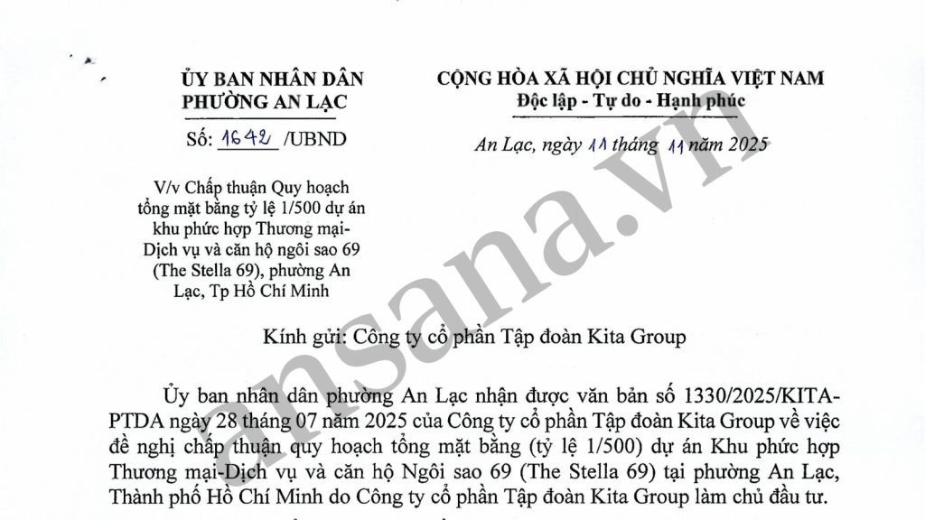 Pháp lý minh bạch của dự án Ansana by Kita.